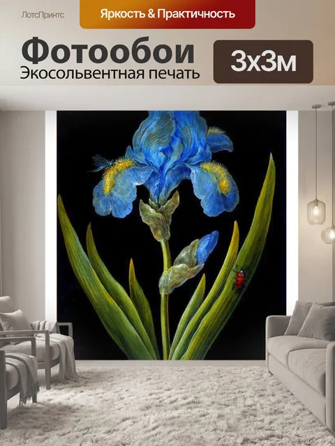 Фотообои Ирис лилия цветок винтаж