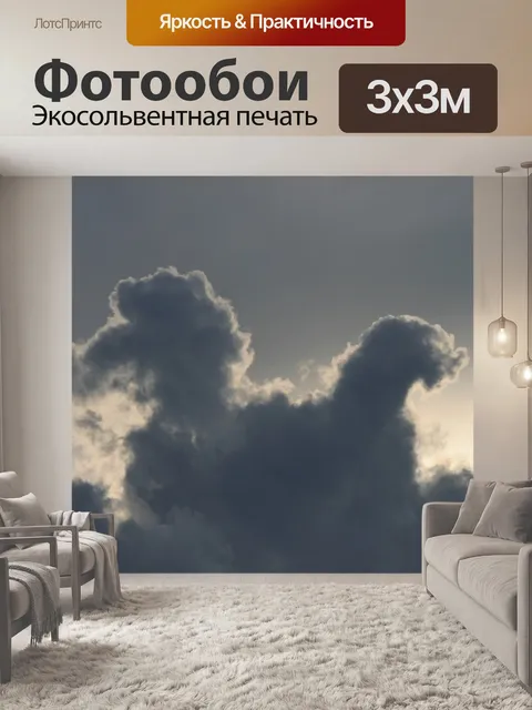 Фотообои облако с двумя головами