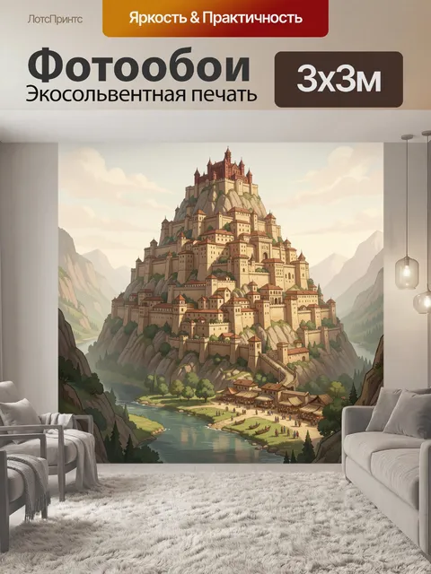 Фотообои Средневековый замок на скале