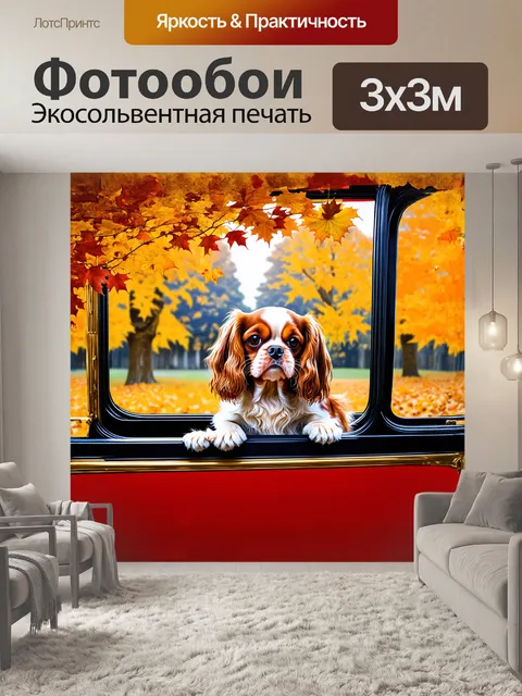 Фотообои русское описание: собака