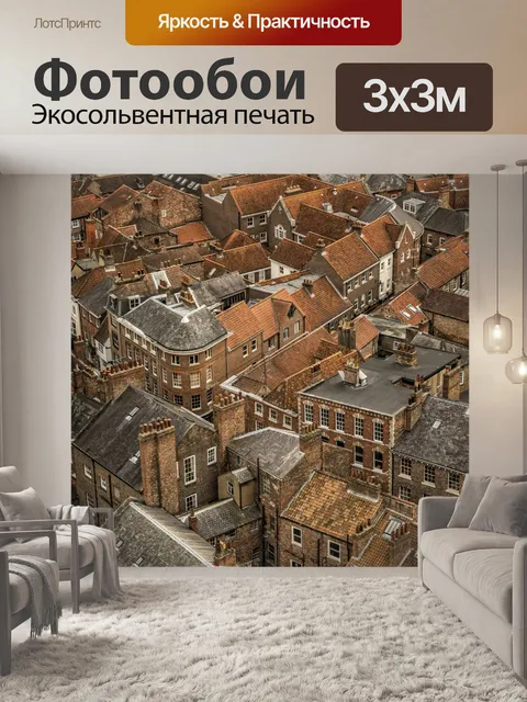 Фотообои Крыши и много домов