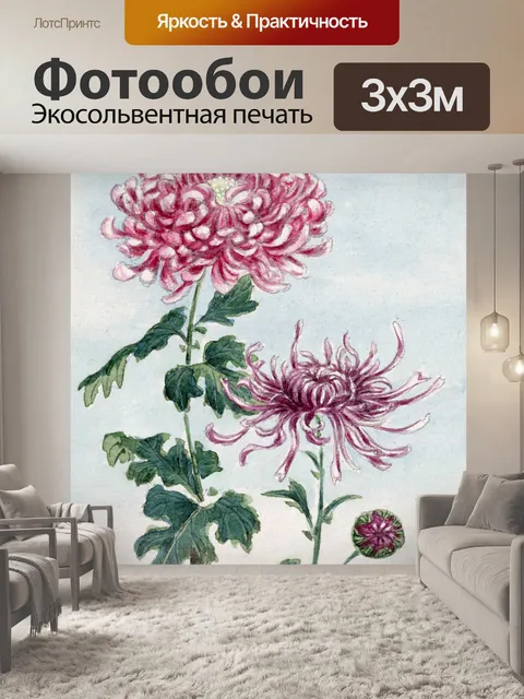 Фотообои Цветы хризантемы Японское искусство