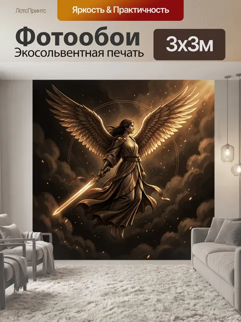 Фотообои Ангел-воитель с мечом