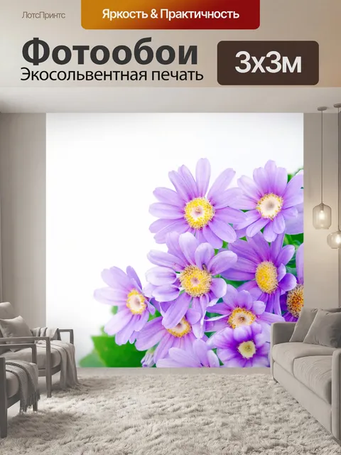 Фотообои Угловые цветы 3