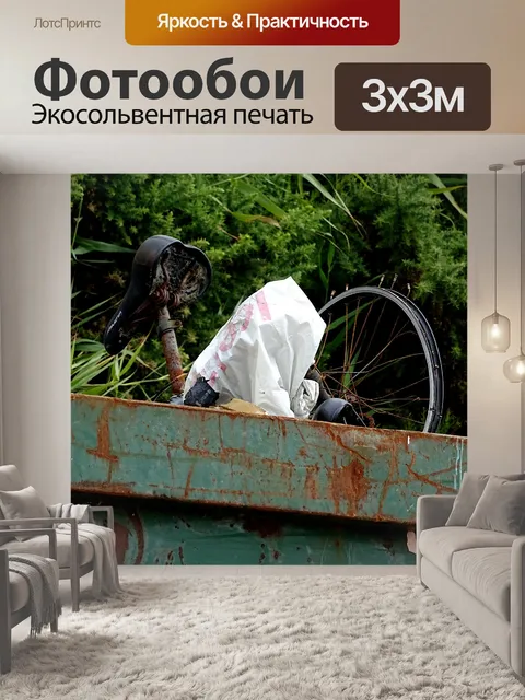 Фотообои Старый велосипед в скипе