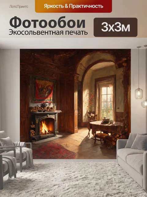 Фотообои интерьер русской избы