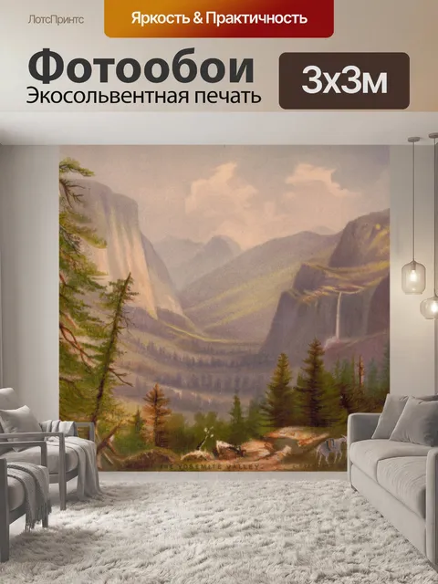 Фотообои Винтажное искусство Йосемитской долины