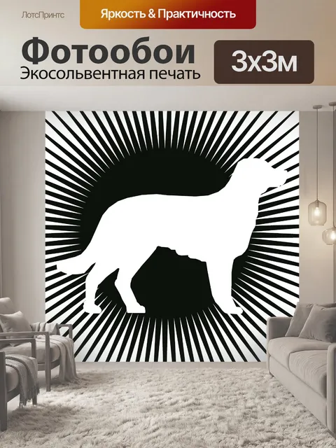 Фотообои белая собака