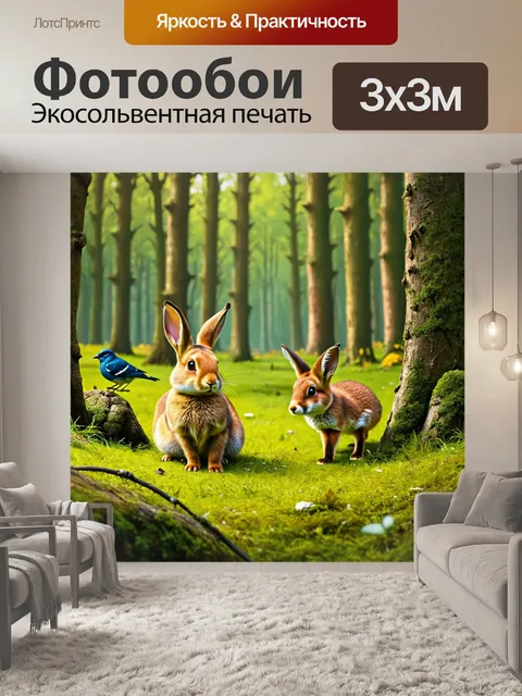 Фотообои лес в стиле фотореализм
