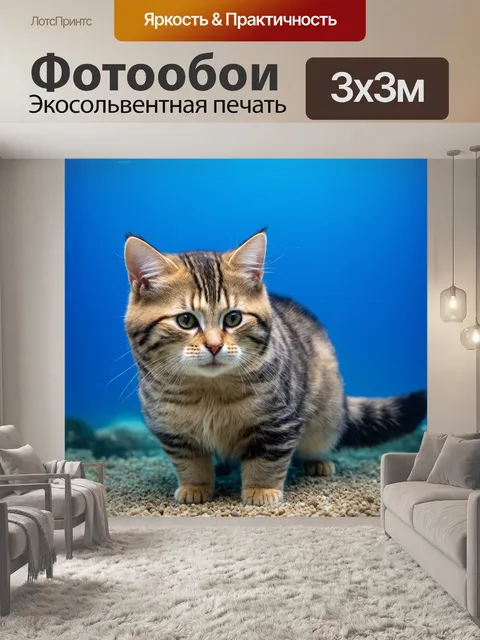 Фотообои comic style with simplified shapes and bright colors to convey dynamism and fun