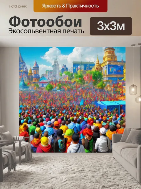 Фотообои с действием людей