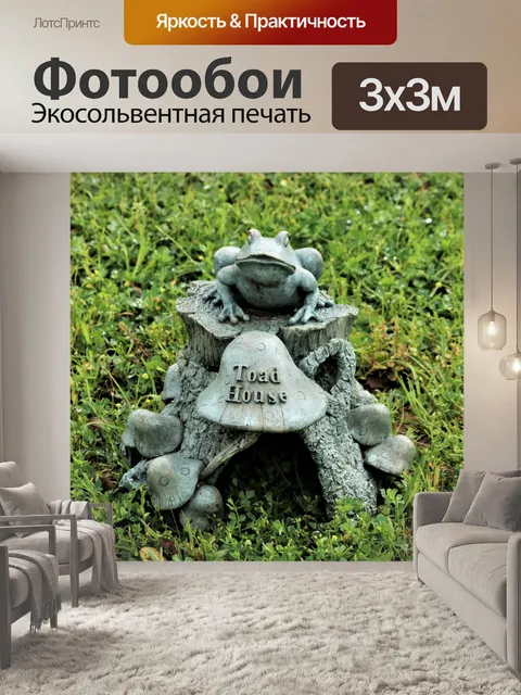 Фотообои Дом жабы в траве