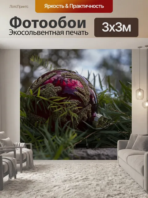 Фотообои Рождественский бал на гирлянде