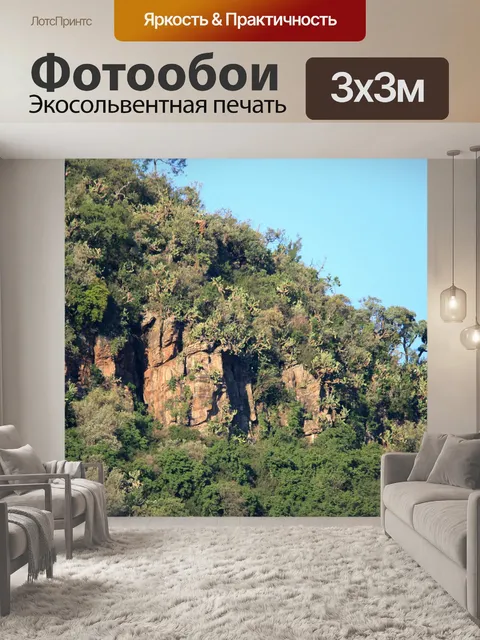 Фотообои отвесными скалы