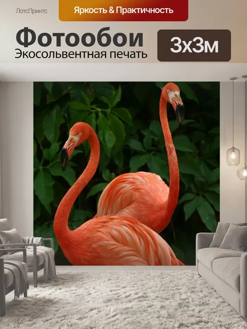 Фотообои Фламинго