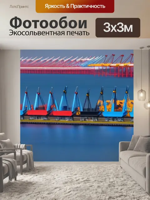 Фотообои разноцветные краны на одной площадке