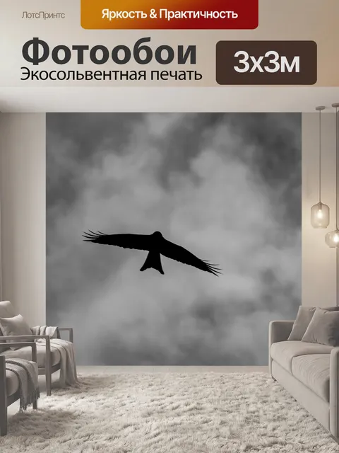 Фотообои Темный силуэт птицы