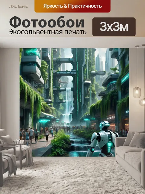 Фотообои город в стиле научная фантастика: улицы