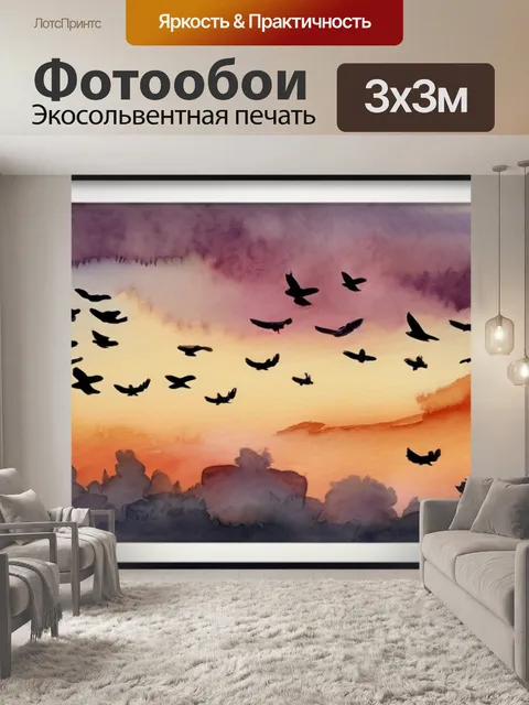 Фотообои небо птицы