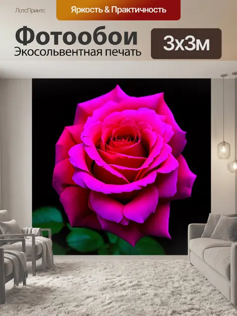 Фотообои розы в стиле абстракции, художественная интерпретация классического стиля, уникальная цветовая гамма