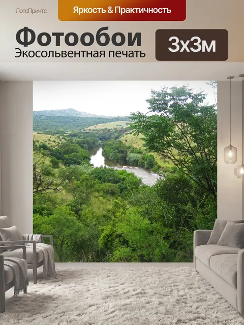 Фотообои вид с воздуха на реку хеннопс