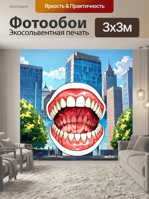 Фотообои летний городской пейзаж с высоким зданием