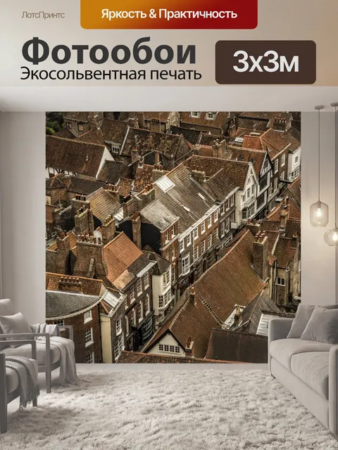 Фотообои Крыши и много домов