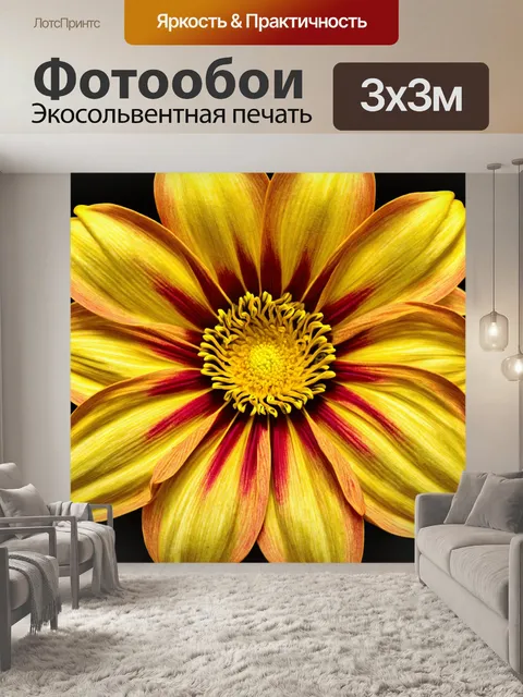 Фотообои природа в стиле густав климт: крупный план цветка