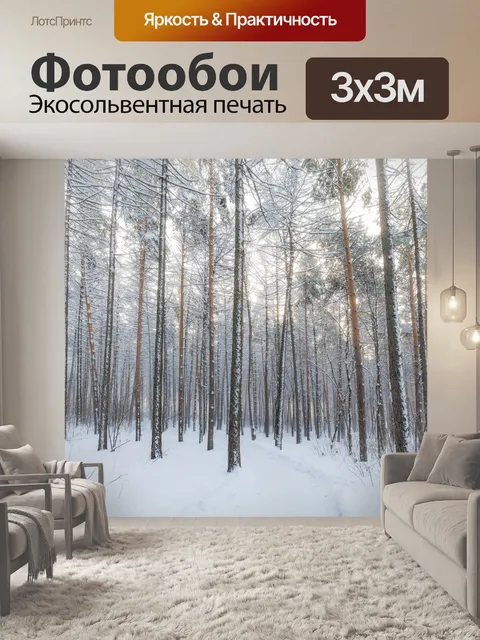 Фотообои Зимний лес
