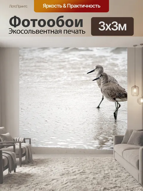 Фотообои Два божества, идущие вдоль берега