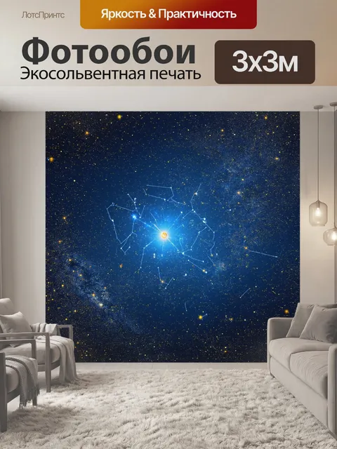 Фотообои с картами звёздного неба