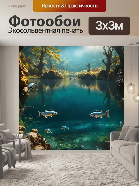 Фотообои озеро в стиле стимпанк