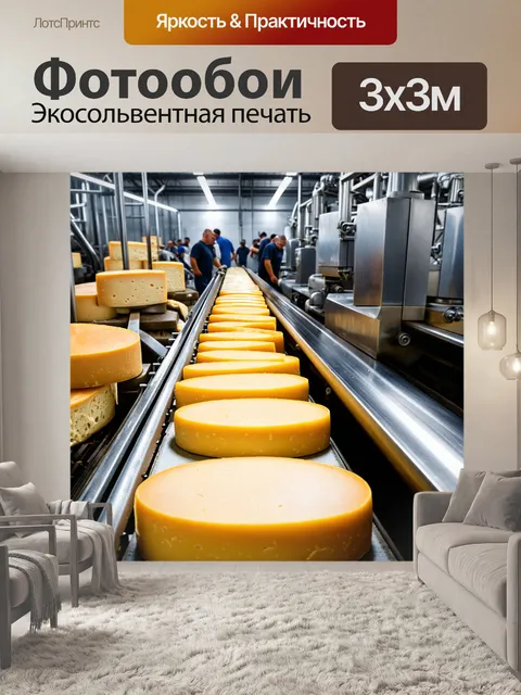 Фотообои оживленная сырная фабрика