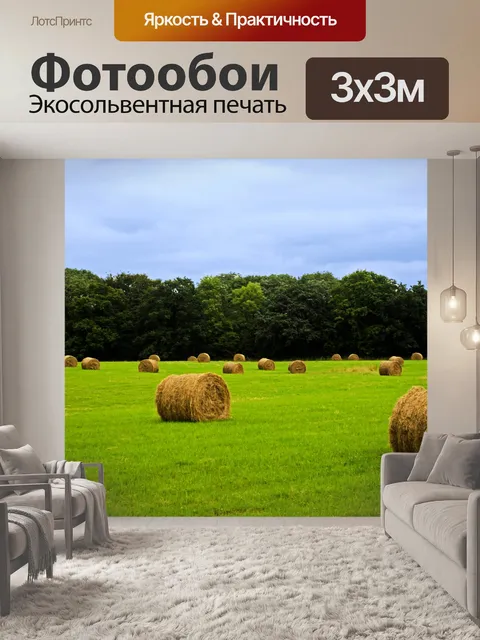 Фотообои Собранные поле с соломой
