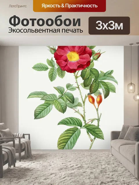 Фотообои Шиповник нарисовал искусство