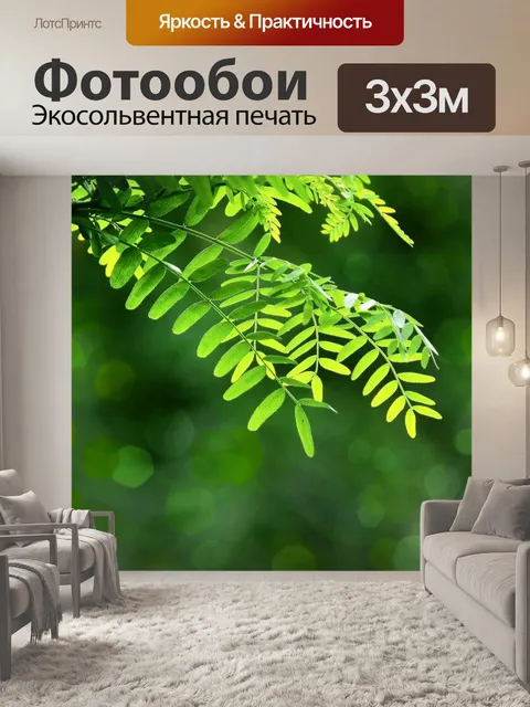Фотообои Зеленые листья листвы