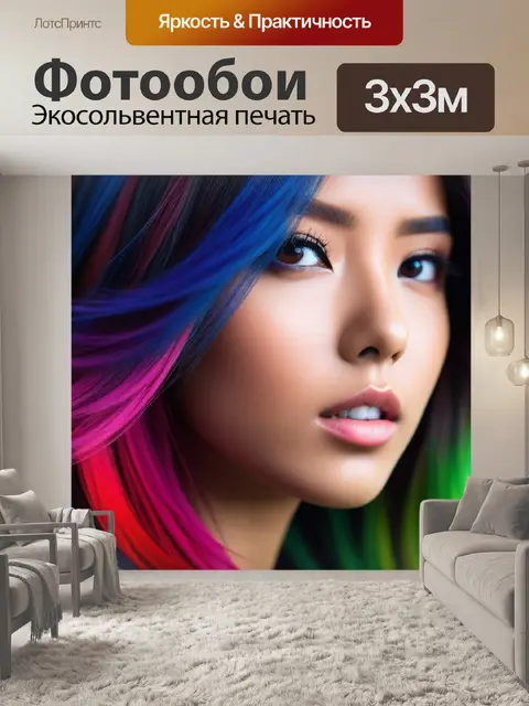 Фотообои полноцветные волосы девушек