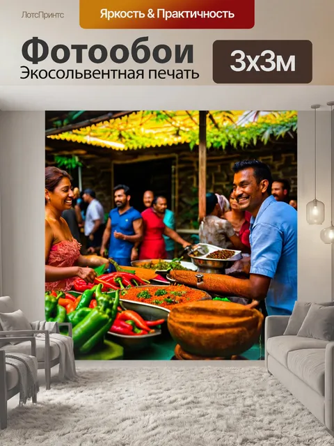 Фотообои тропики, охватывающие просторы зеленых холмов, колониальные дома, улыбающиеся местные жители, танцы под…