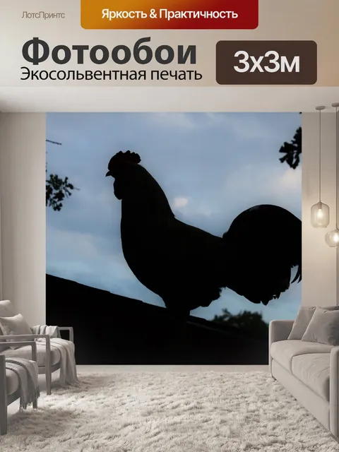 Фотообои Силуэт петуха