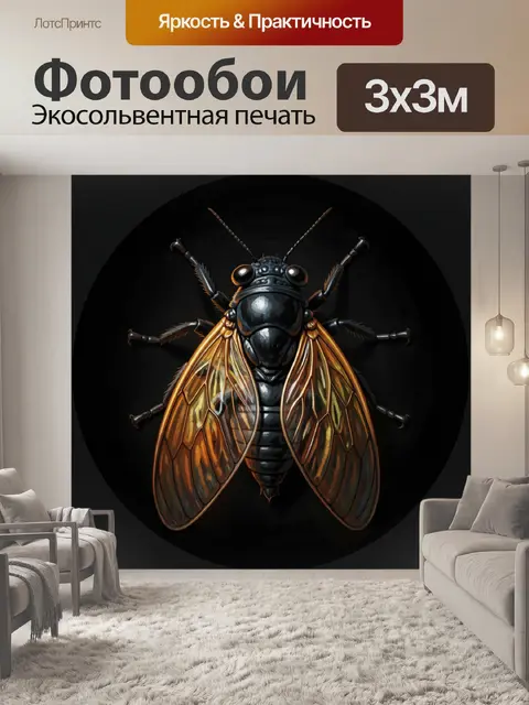 Фотообои Светлячок с янтарными крыльями