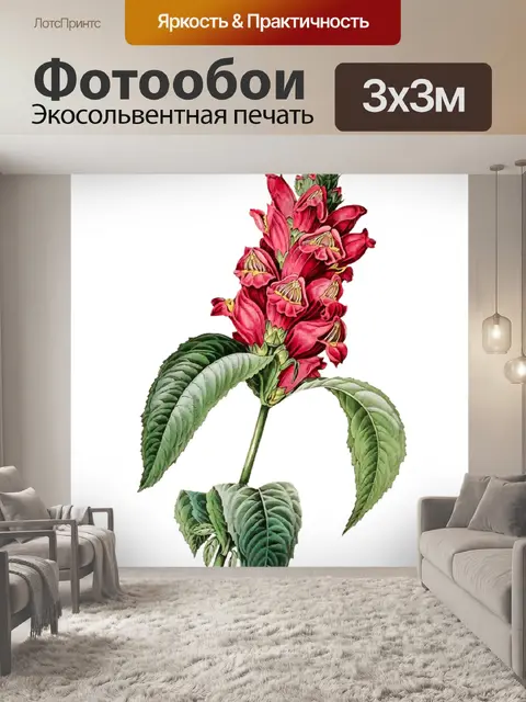 Фотообои Цветочный цветок старинное искусство