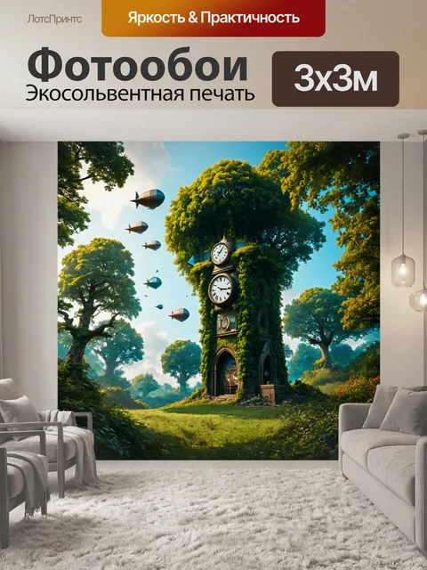 Фотообои лес в стиле сюрреализм
