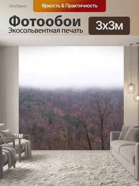 Фотообои Туман на вершину горы