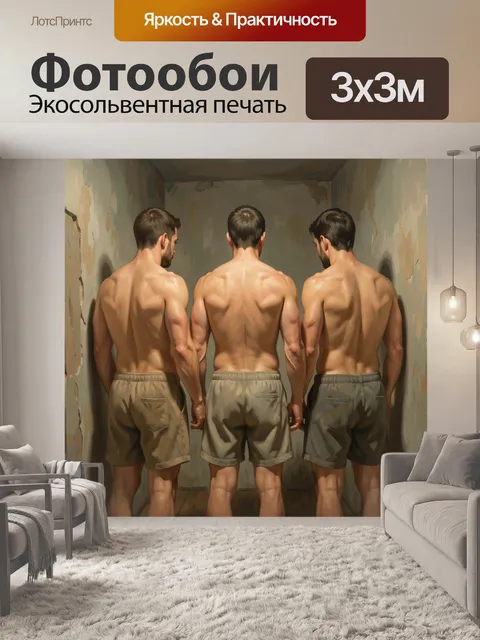 Фотообои Мужские спины в комнате