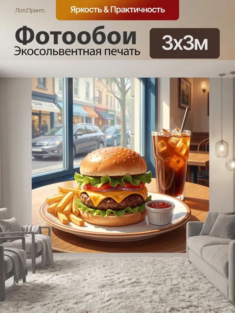 300 × 300 см · Экосольвентная печать