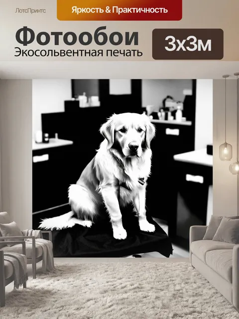 Фотообои собака породы золотистый ретривер