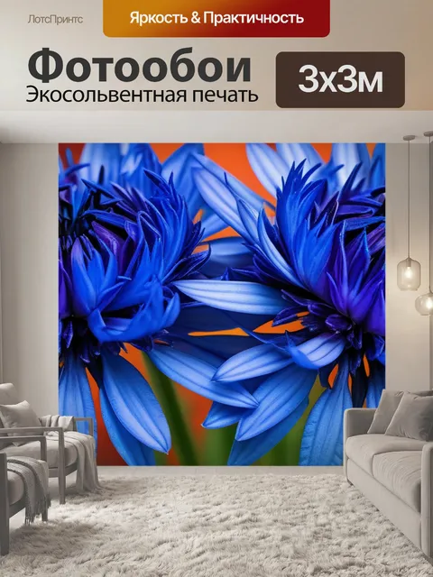 Фотообои с васильками