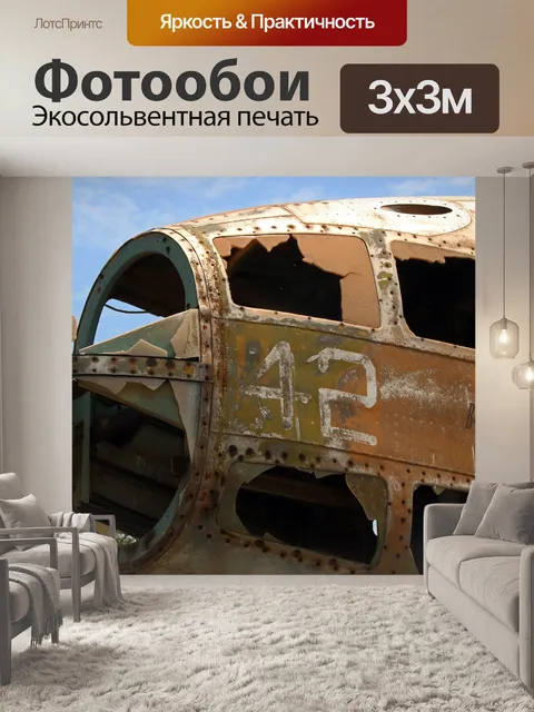 Фотообои старинный разбившийся бомбардировщик Вен