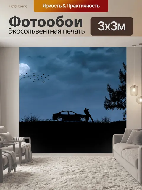 Фотообои Пара ночной пейзаж