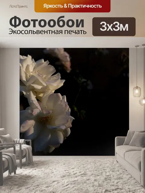 Фотообои Белый Розовый Темный фон